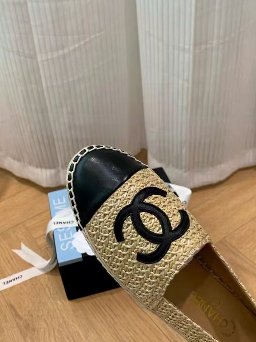 CHANEL Two-Tone Espadrille Flats - Picture 7 of 7